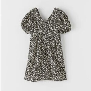 Zara | Puff Shoulder Floral Button Dress